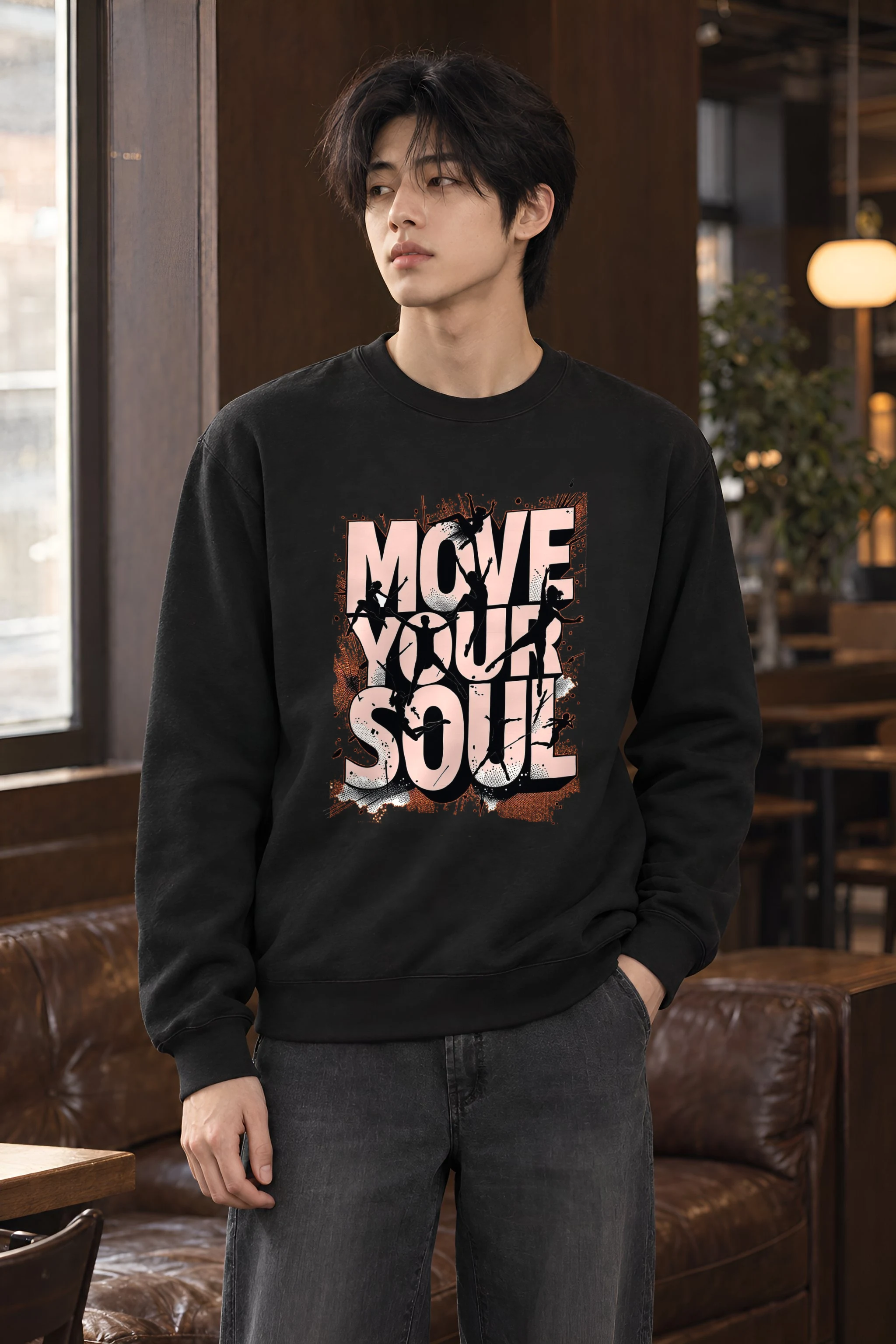 "Move Your Soul" Heavy Blend Unisex Crewneck Sweatshirt