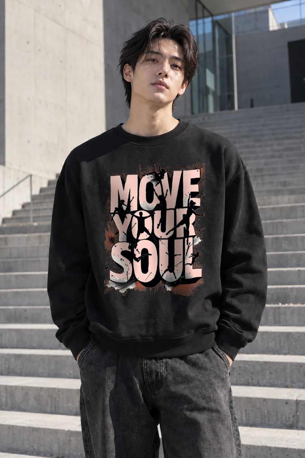 "Move Your Soul" Heavy Blend Unisex Crewneck Sweatshirt | Gildan 18000
