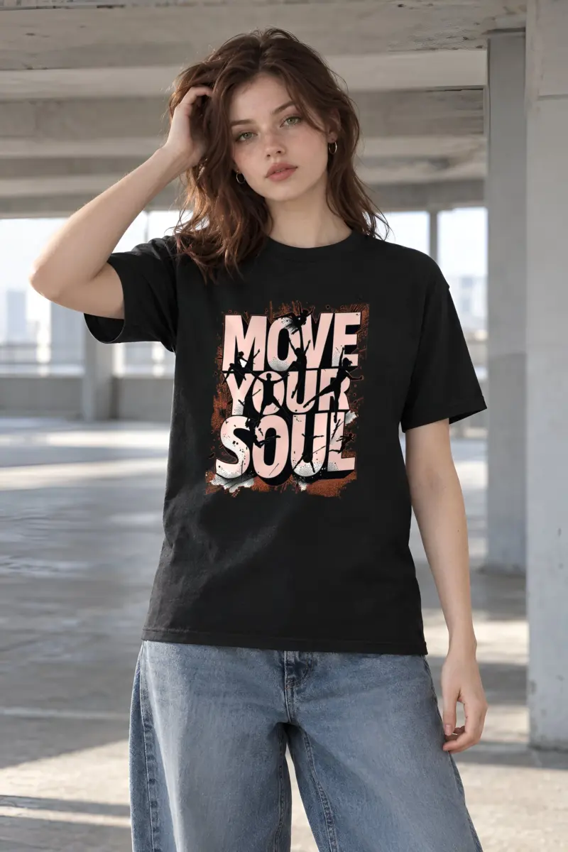 "Move Your Soul" Heavyweight Unisex Crewneck T-shirt