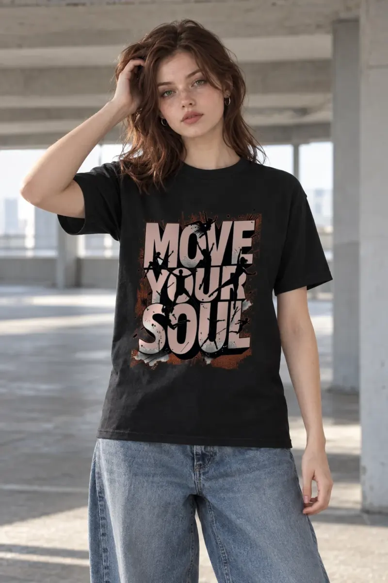 "Move Your Soul" Heavyweight Unisex Crewneck T-shirt