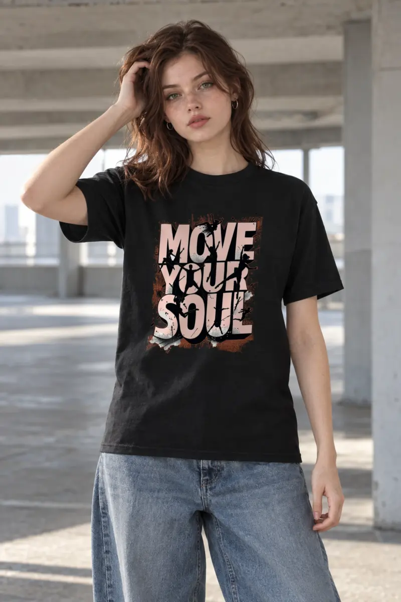 "Move Your Soul" Heavyweight Unisex Crewneck T-shirt