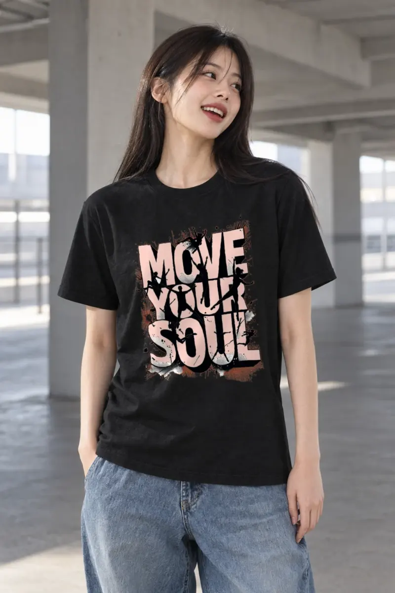 "Move Your Soul" Heavyweight Unisex Crewneck T-shirt