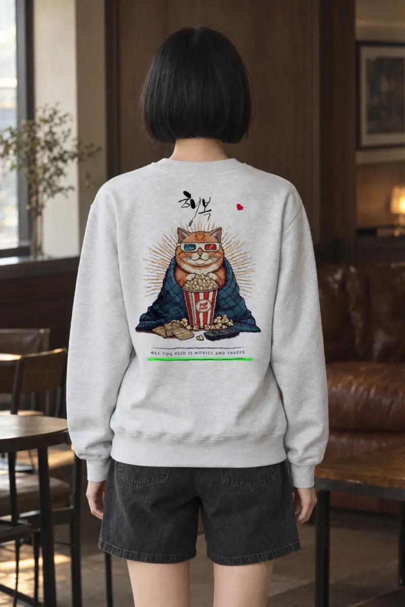 "Movies And Snacks" Heavy Blend Unisex Crewneck Sweatshirt | Gildan 18000