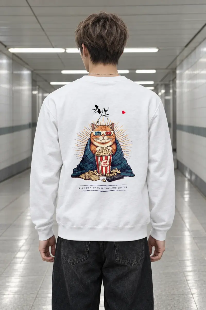 "Movies And Snacks" Heavy Blend Unisex Crewneck Sweatshirt