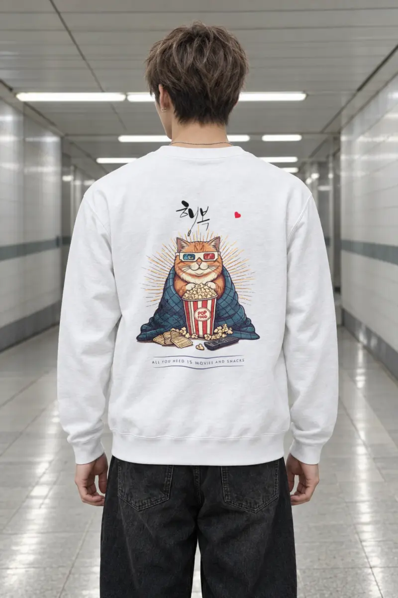 "Movies And Snacks" Heavy Blend Unisex Crewneck Sweatshirt