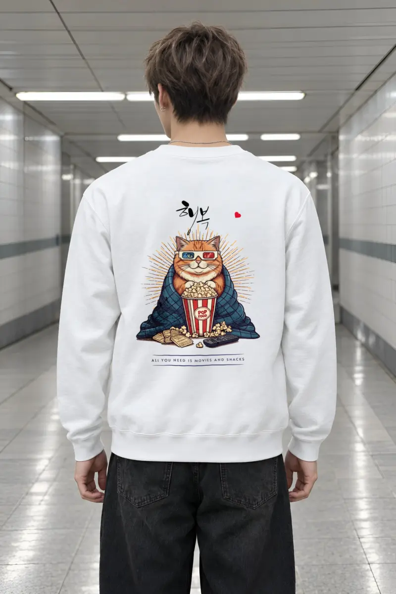 "Movies And Snacks" Heavy Blend Unisex Crewneck Sweatshirt