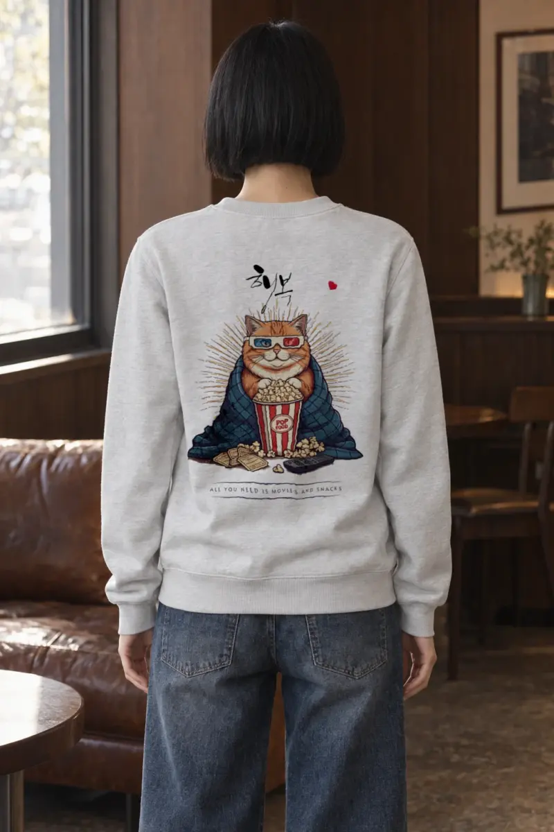 "Movies And Snacks" Heavy Blend Unisex Crewneck Sweatshirt