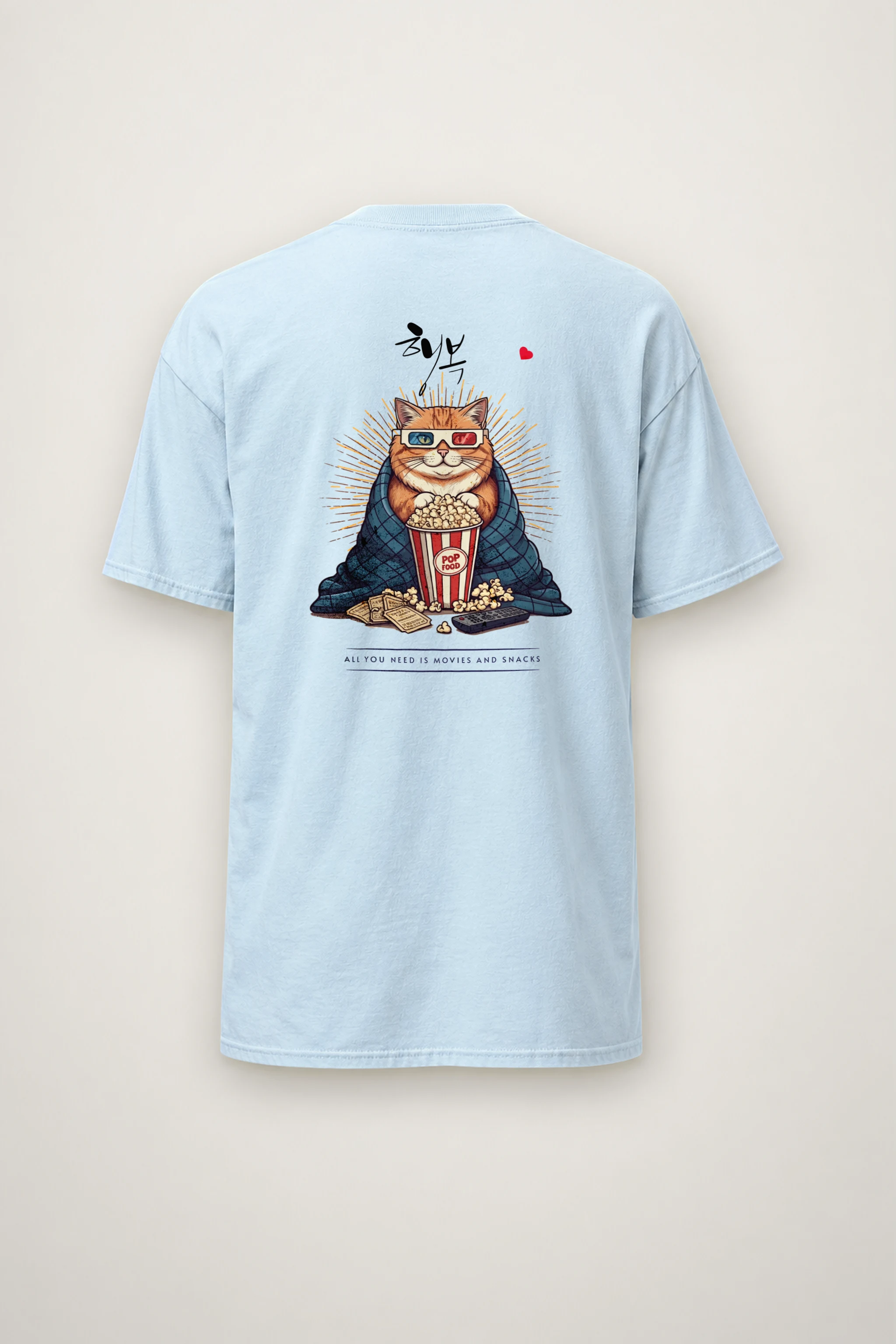 "Movies And Snacks" Heavyweight Unisex Crewneck T-shirt