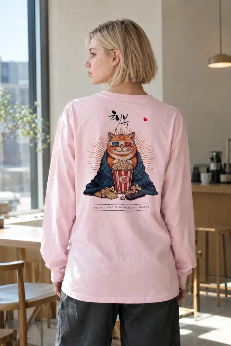 “Movies And Snacks” Unisex Longsleeve T-shirt | Gildan 2400