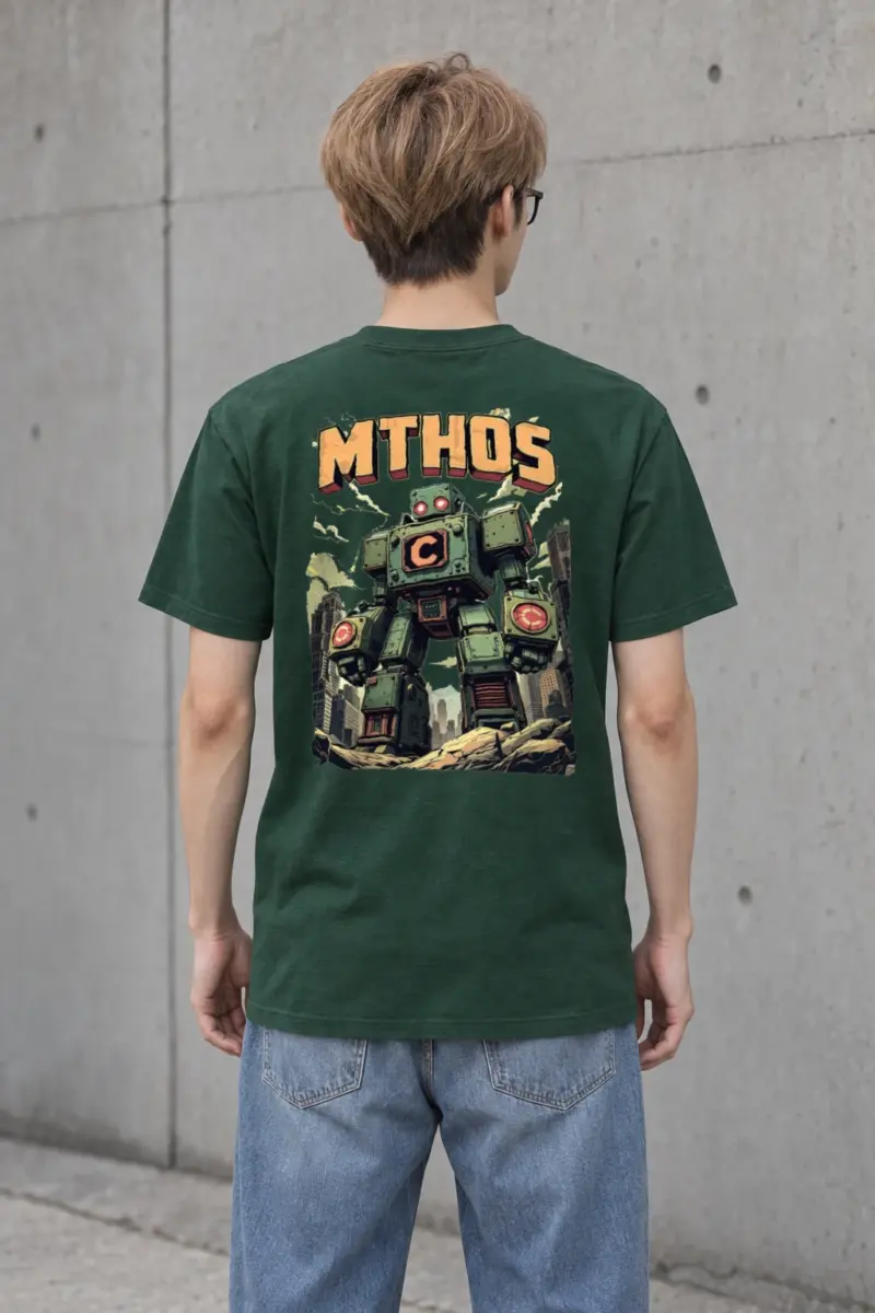 "MTHOS Robot" Heavyweight Unisex Crewneck T-shirt | Gildan 5000