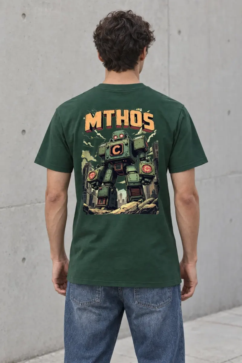 "MTHOS Robot" Heavyweight Unisex Crewneck T-shirt | Gildan 5000