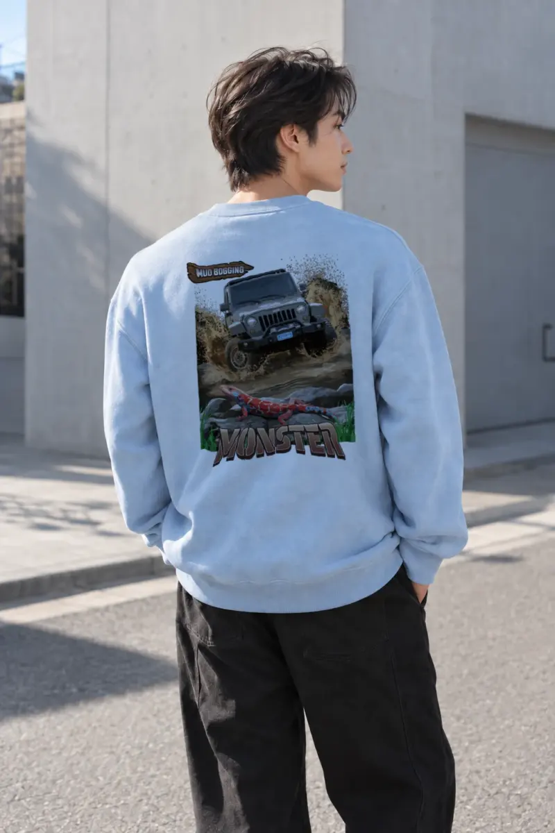 "Mud Bogging Monster" Heavy Blend Unisex Crewneck Sweatshirt | Gildan 18000