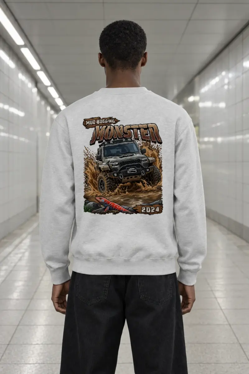 "Mud Bogging Monster" Heavy Blend Unisex Crewneck Sweatshirt | Gildan 18000
