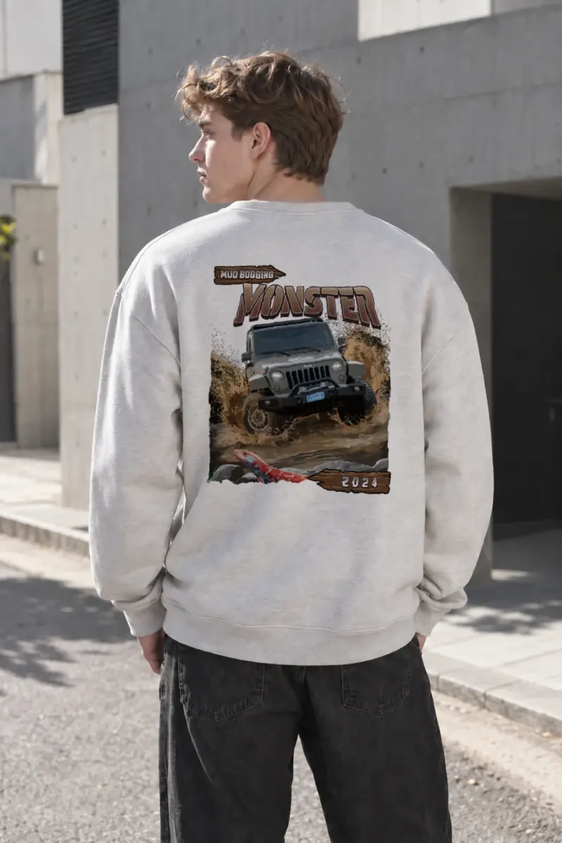 “Mud Bogging Monster” Heavy Blend Unisex Crewneck Sweatshirt | Gildan 18000