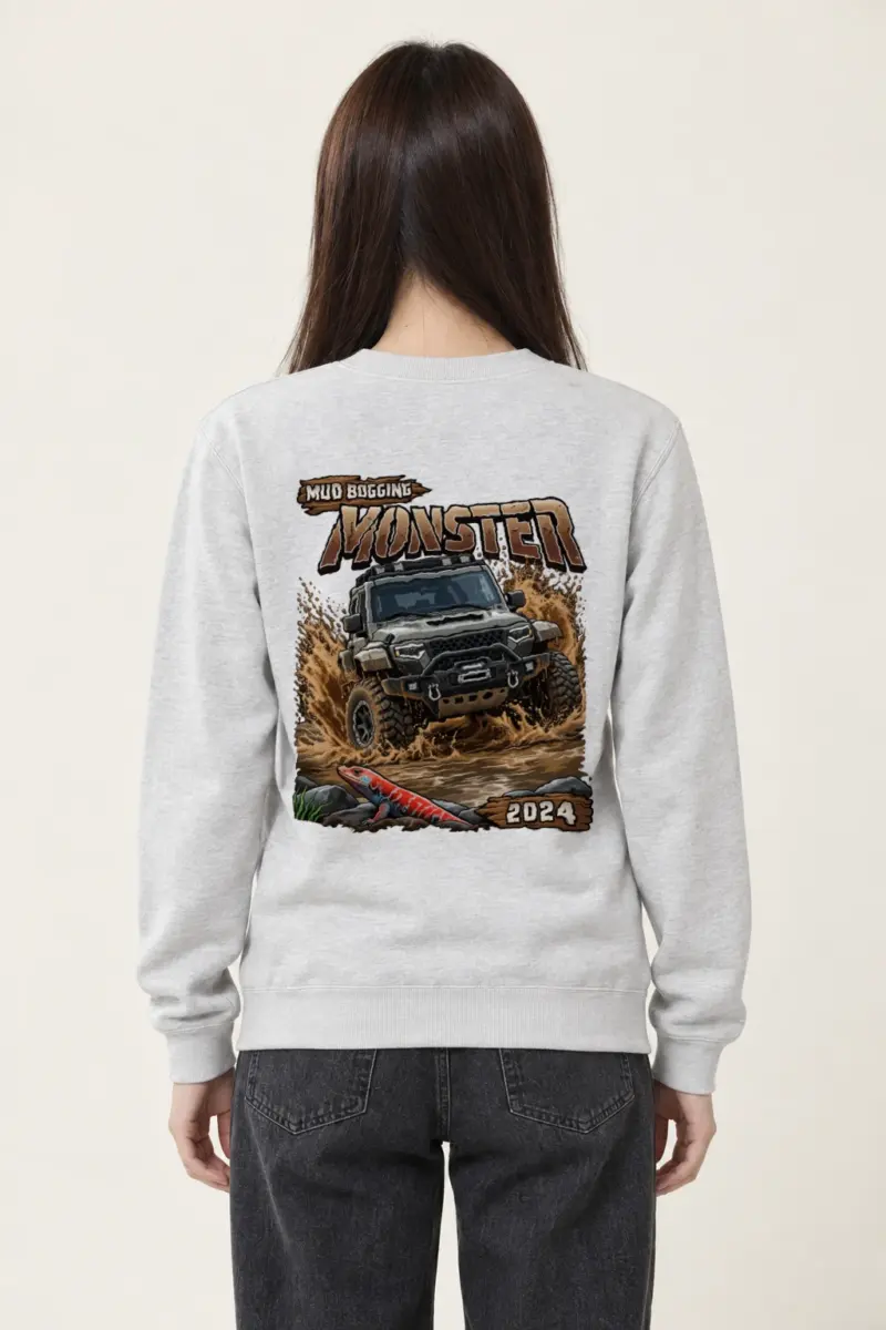 "Mud Bogging Monster" Heavy Blend Unisex Crewneck Sweatshirt