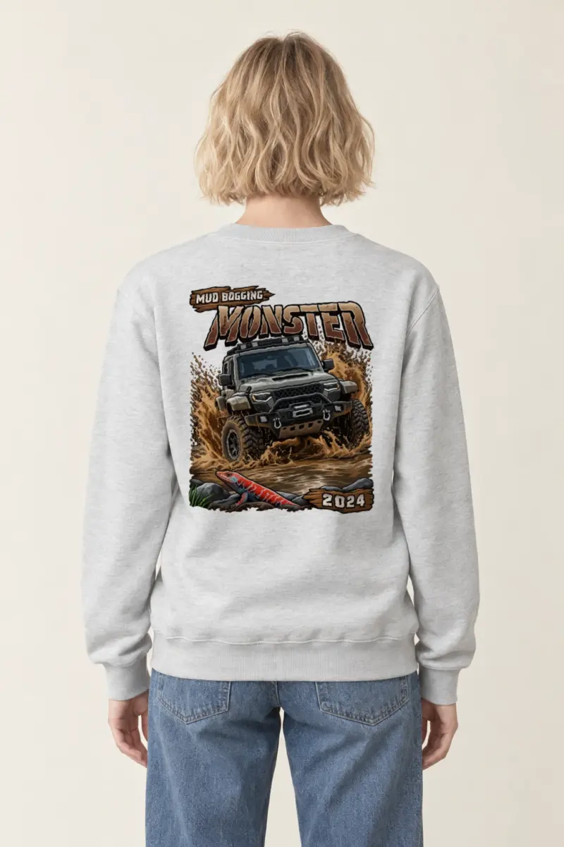 "Mud Bogging Monster" Heavy Blend Unisex Crewneck Sweatshirt | Gildan 18000