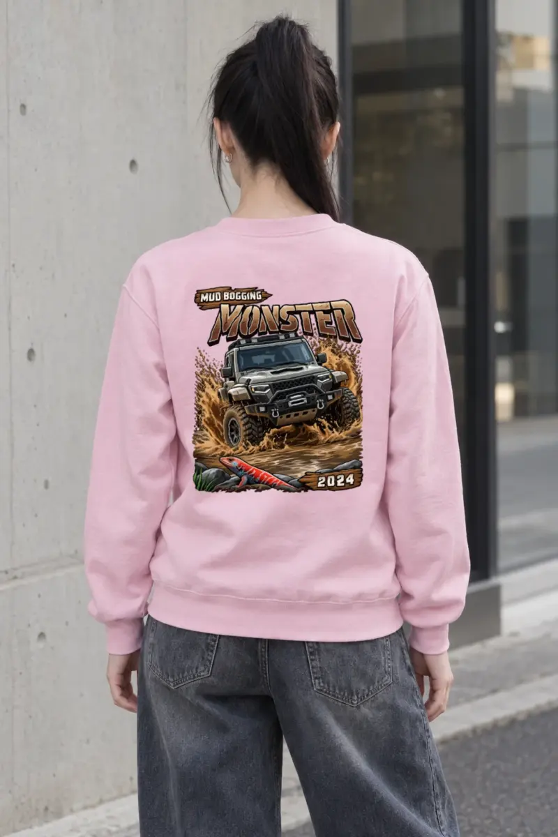 "Mud Bogging Monster" Heavy Blend Unisex Crewneck Sweatshirt