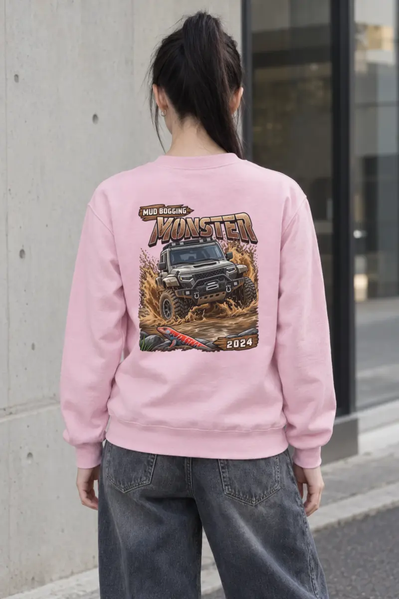 "Mud Bogging Monster" Heavy Blend Unisex Crewneck Sweatshirt