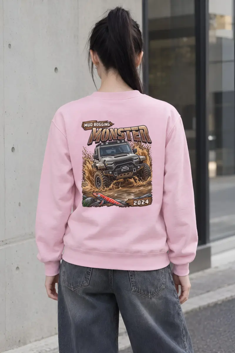 "Mud Bogging Monster" Heavy Blend Unisex Crewneck Sweatshirt