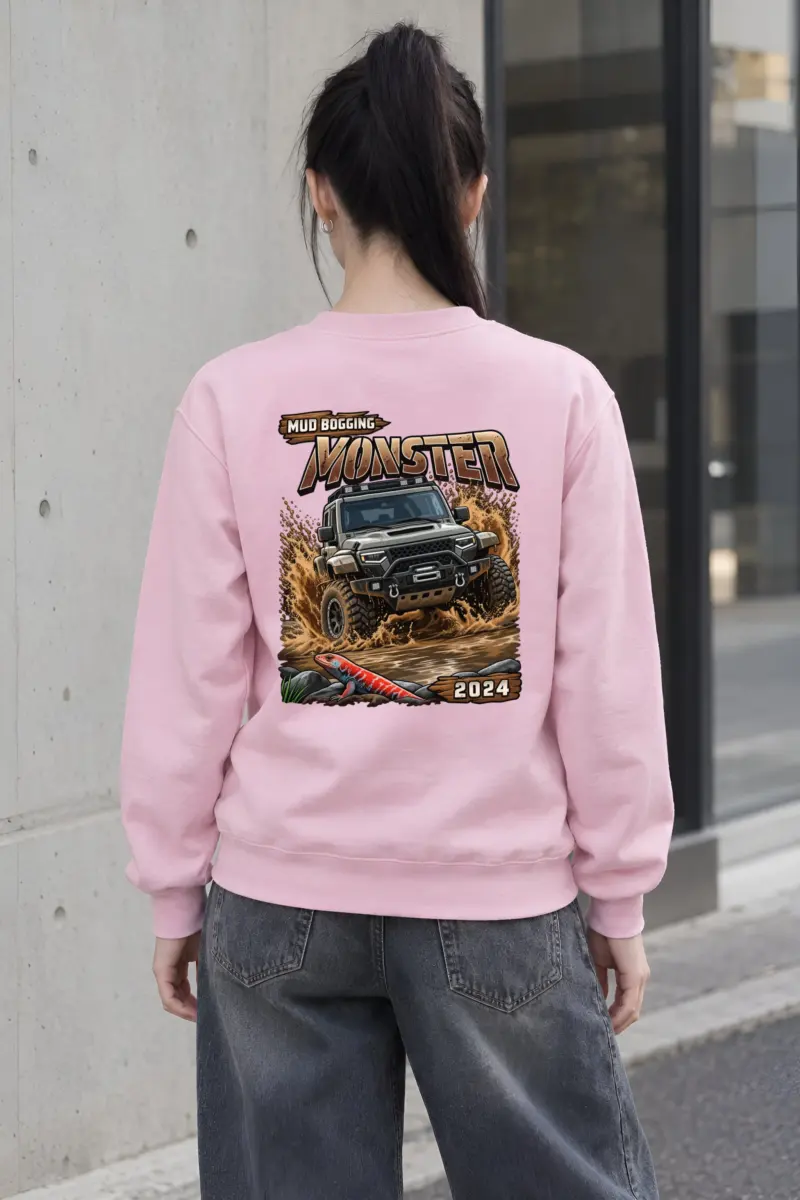 "Mud Bogging Monster" Heavy Blend Unisex Crewneck Sweatshirt