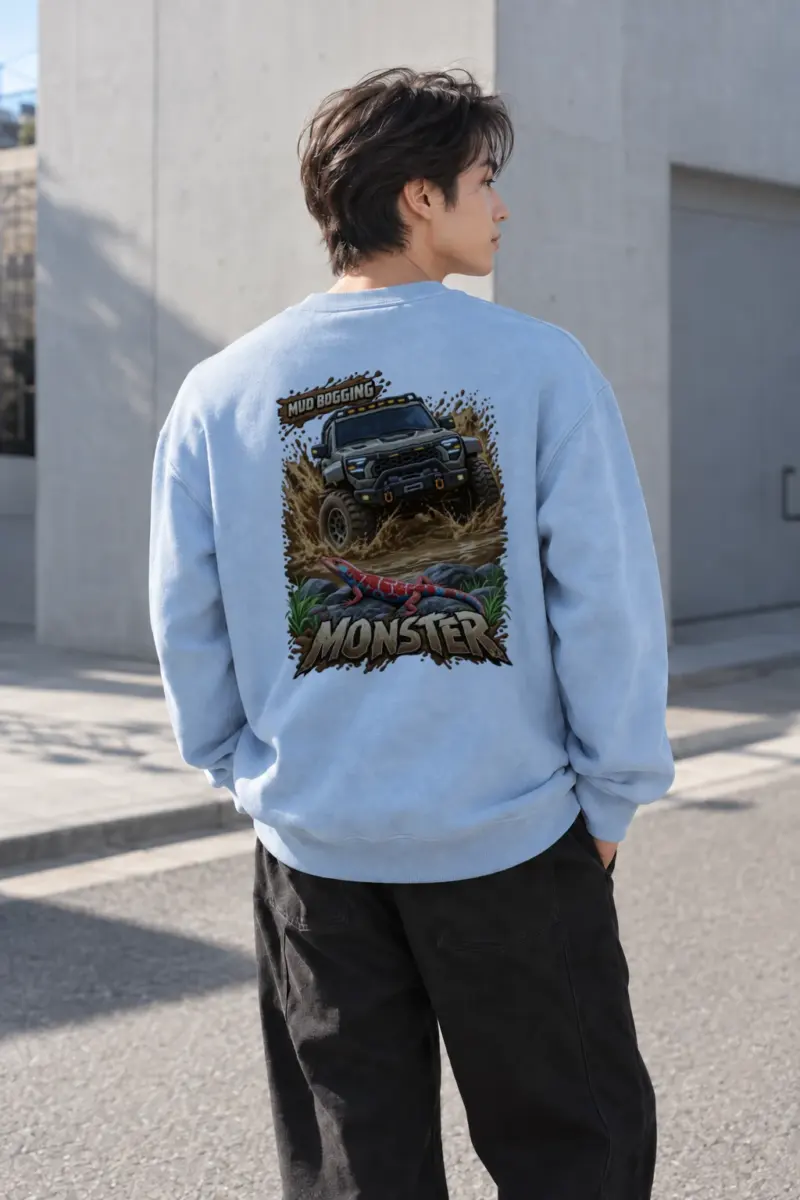"Mud Bogging Monster" Heavy Blend Unisex Crewneck Sweatshirt | Gildan 18000