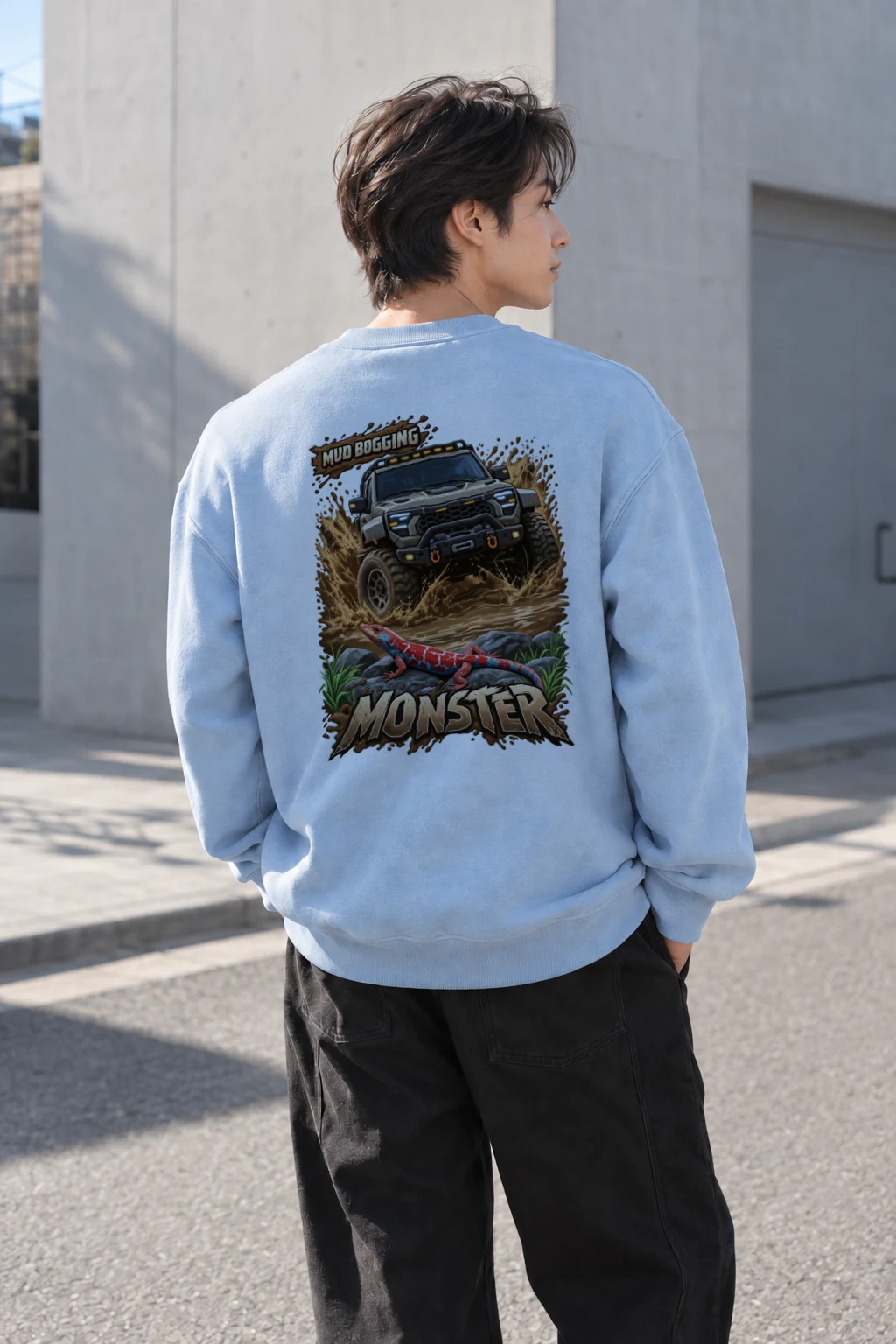 "Mud Bogging Monster" Heavy Blend Unisex Crewneck Sweatshirt | Gildan 18000