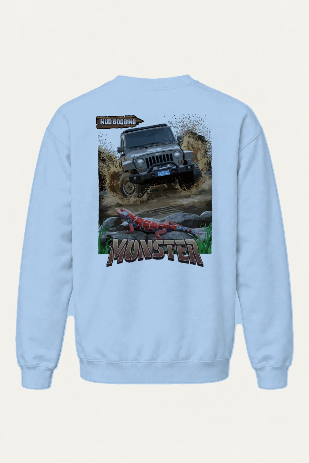 "Mud Bogging Monster" Heavy Blend Unisex Crewneck Sweatshirt | Gildan 18000