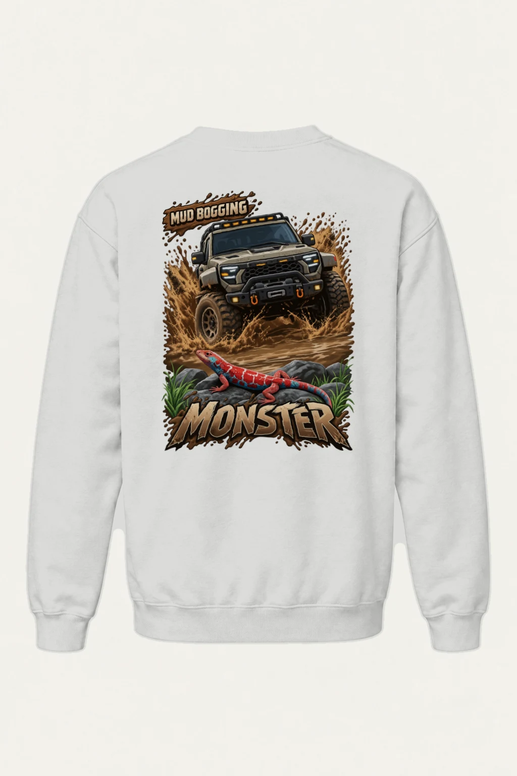 "Mud Bogging Monster" Heavy Blend Unisex Crewneck Sweatshirt | Gildan 18000