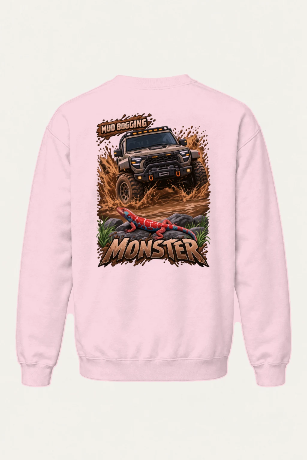 "Mud Bogging Monster" Heavy Blend Unisex Crewneck Sweatshirt | Gildan 18000