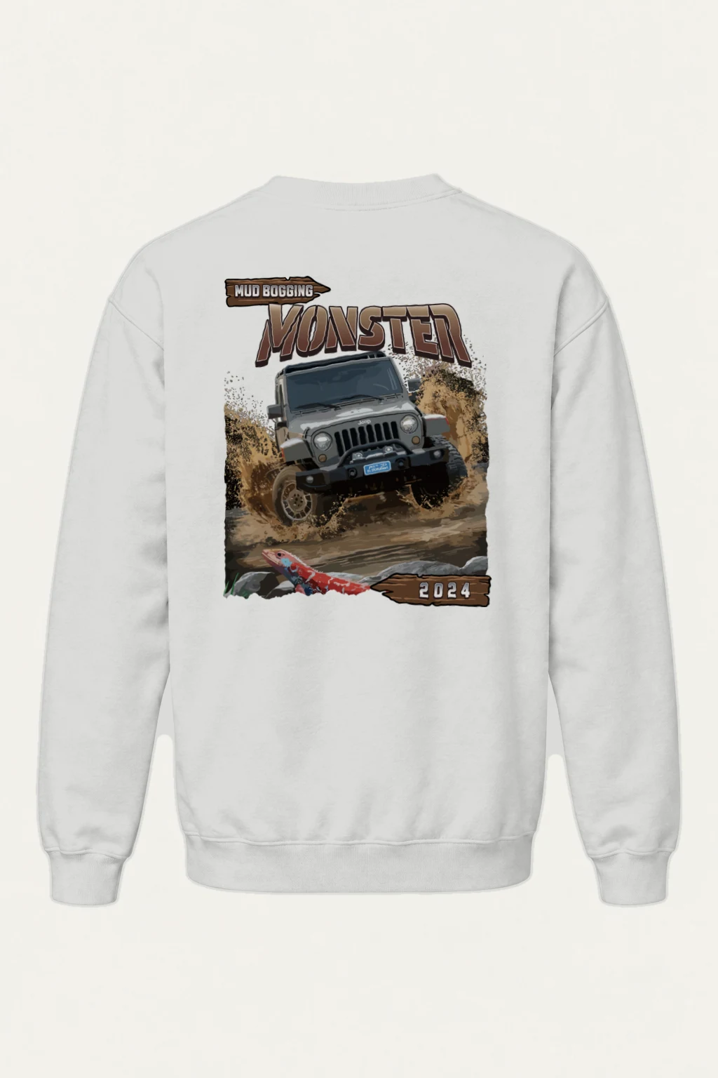 "Mud Bogging Monster" Heavy Blend Unisex Crewneck Sweatshirt | Gildan 18000
