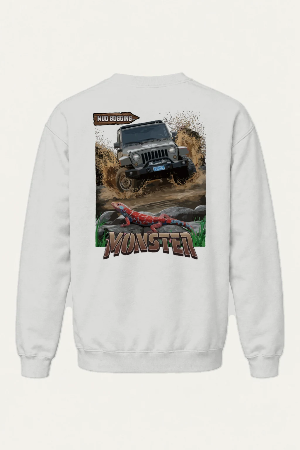 "Mud Bogging Monster" Heavy Blend Unisex Crewneck Sweatshirt | Gildan 18000