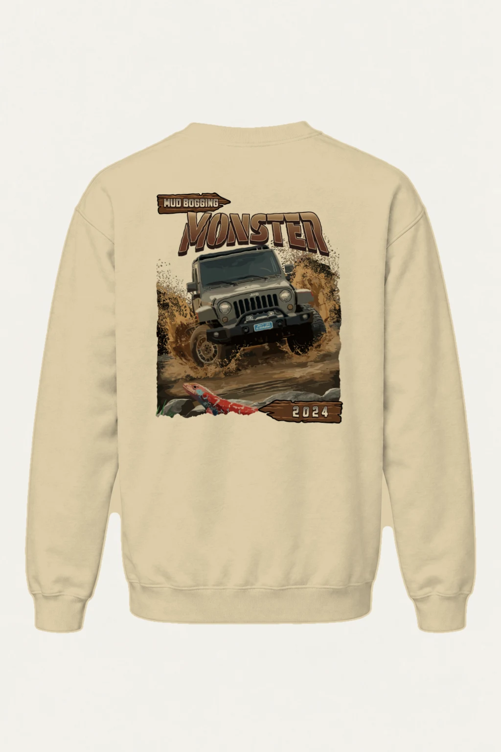"Mud Bogging Monster" Heavy Blend Unisex Crewneck Sweatshirt | Gildan 18000