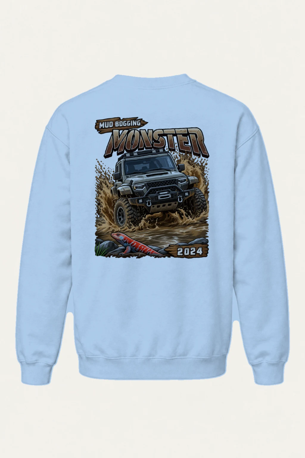 "Mud Bogging Monster" Heavy Blend Unisex Crewneck Sweatshirt | Gildan 18000