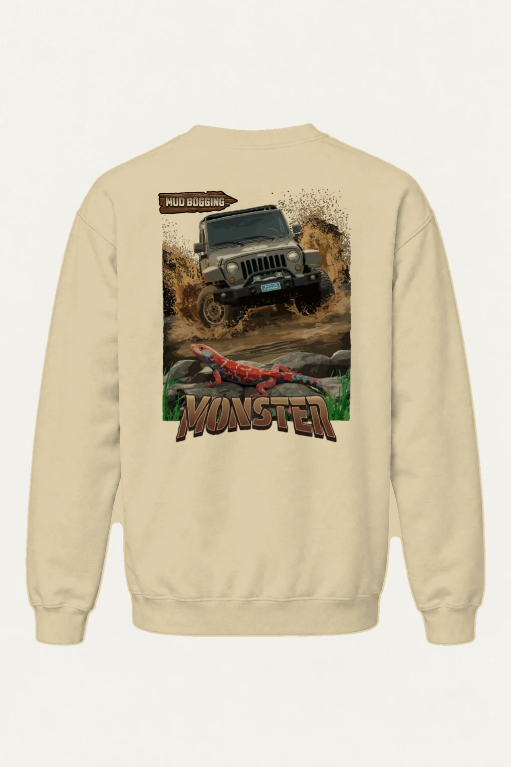 "Mud Bogging Monster" Heavy Blend Unisex Crewneck Sweatshirt | Gildan 18000