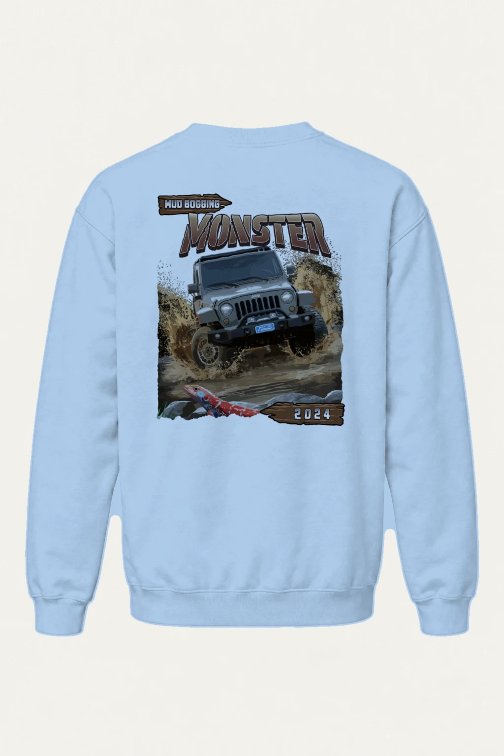"Mud Bogging Monster" Heavy Blend Unisex Crewneck Sweatshirt | Gildan 18000