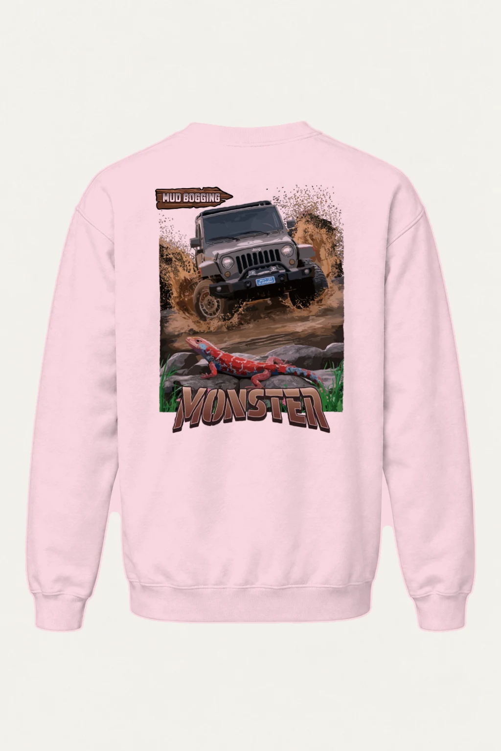 "Mud Bogging Monster" Heavy Blend Unisex Crewneck Sweatshirt | Gildan 18000