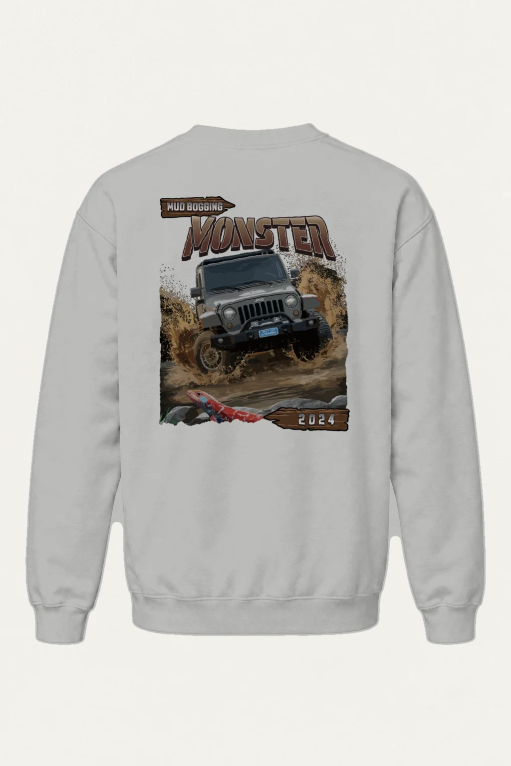 "Mud Bogging Monster" Heavy Blend Unisex Crewneck Sweatshirt | Gildan 18000