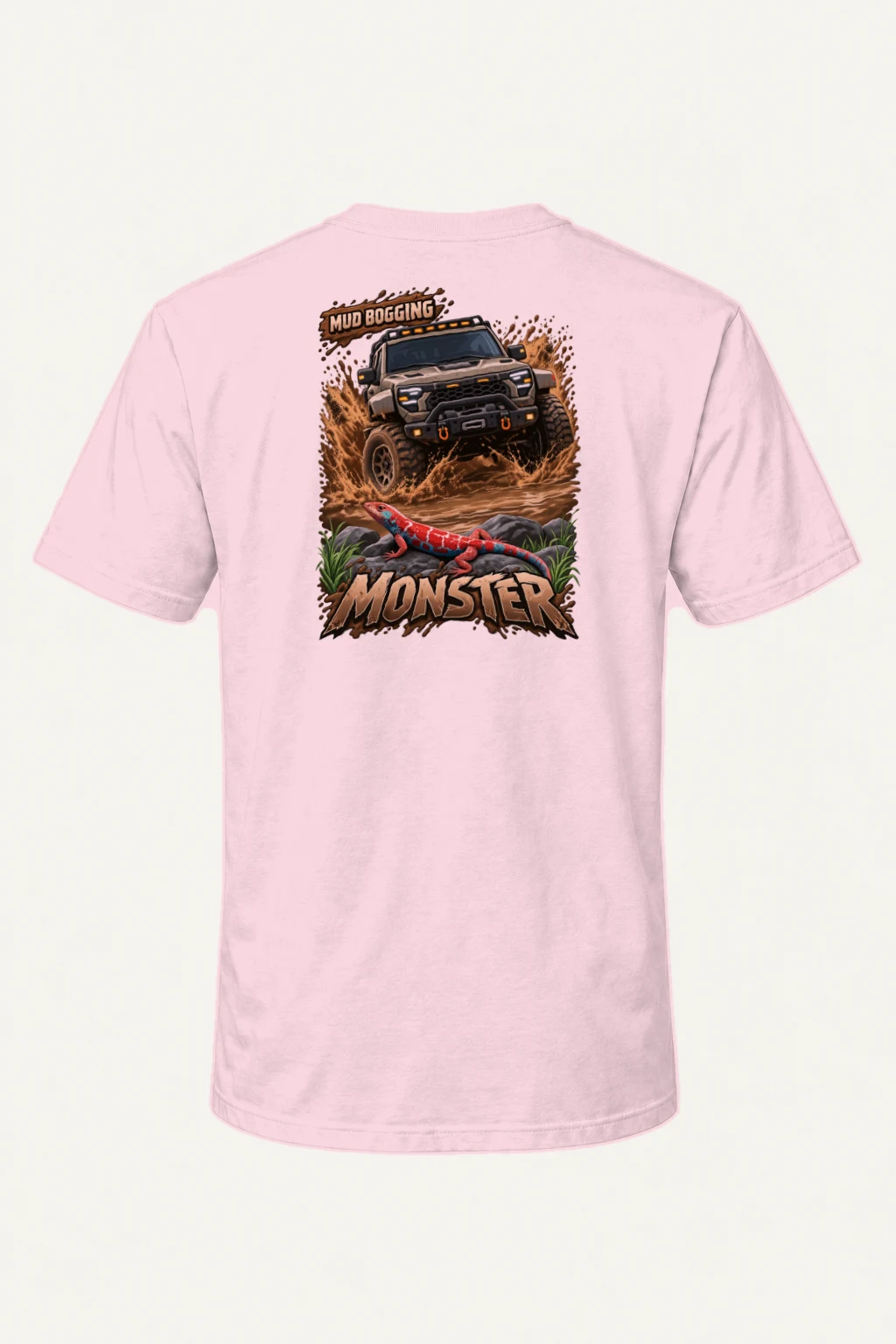 "Mud Bogging Monster" Heavyweight Unisex Crewneck T-shirt | Gildan 5000
