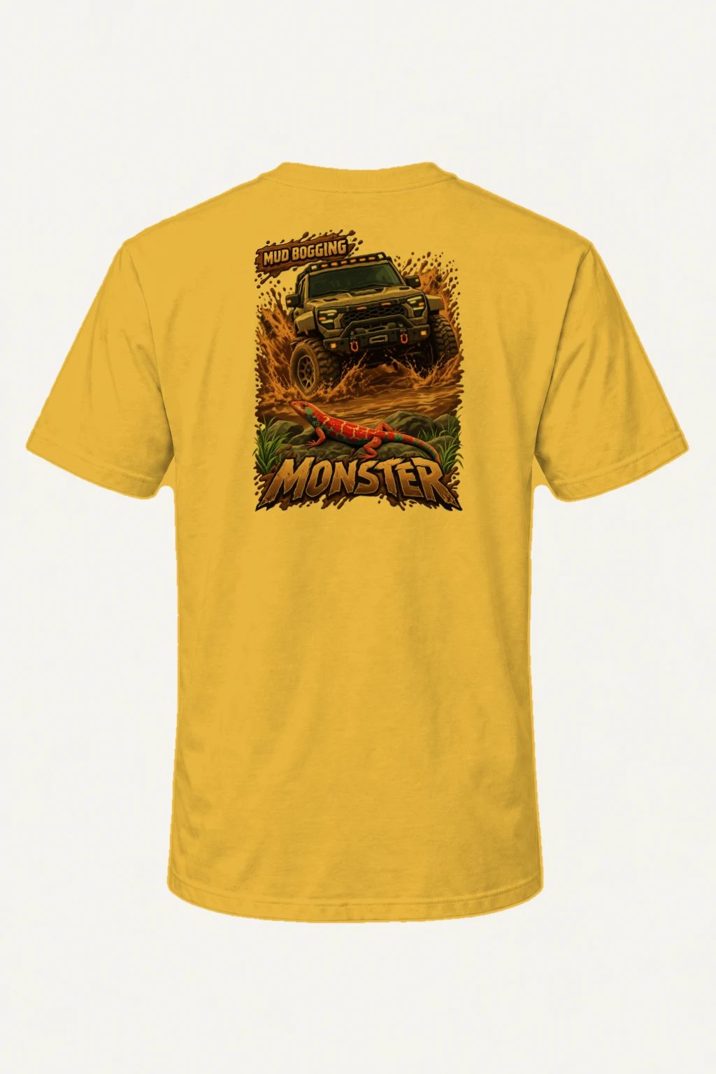 "Mud Bogging Monster" Heavyweight Unisex Crewneck T-shirt | Gildan 5000