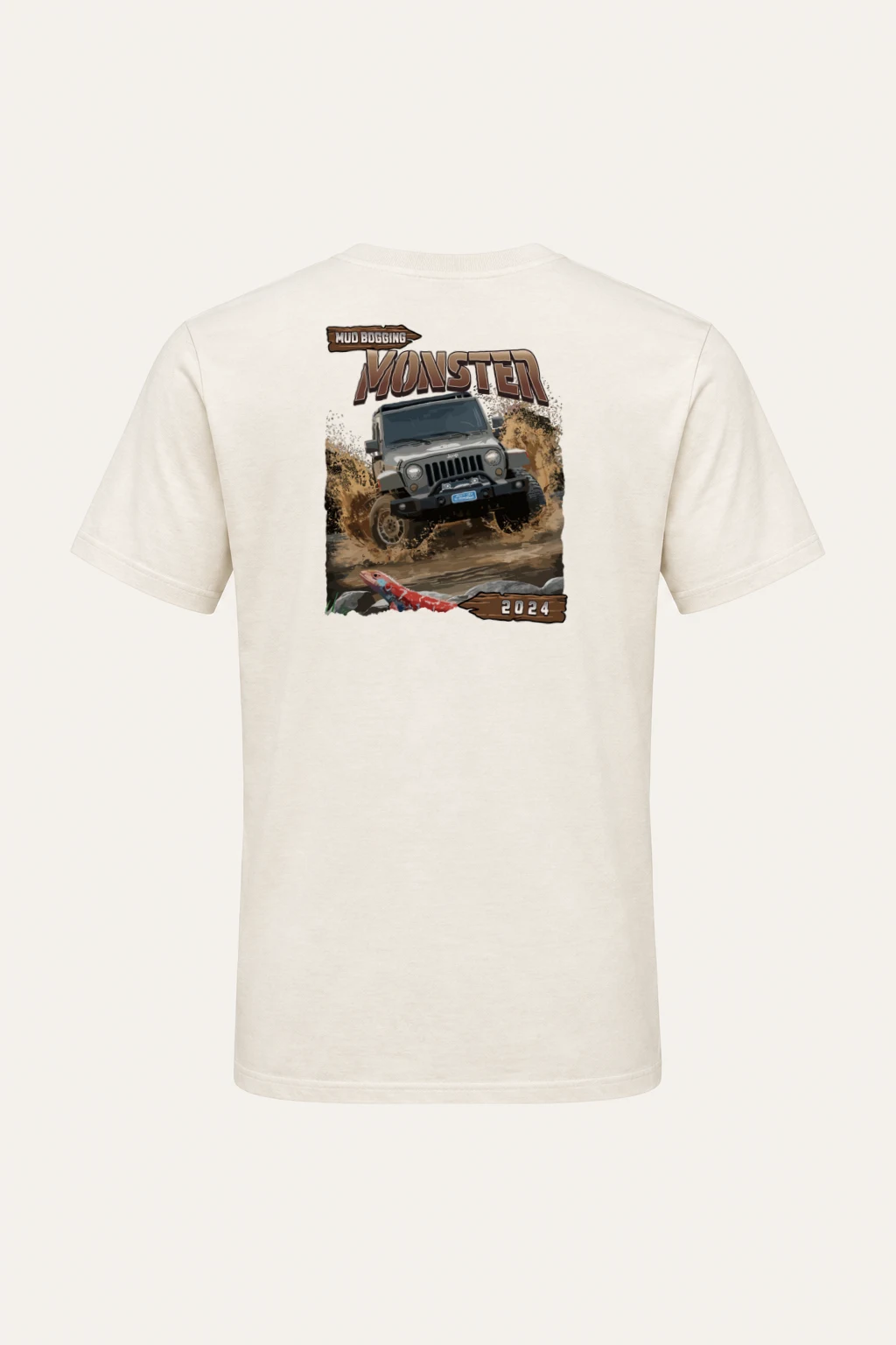 "Mud Bogging Monster" Heavyweight Unisex Crewneck T-shirt | Gildan 5000