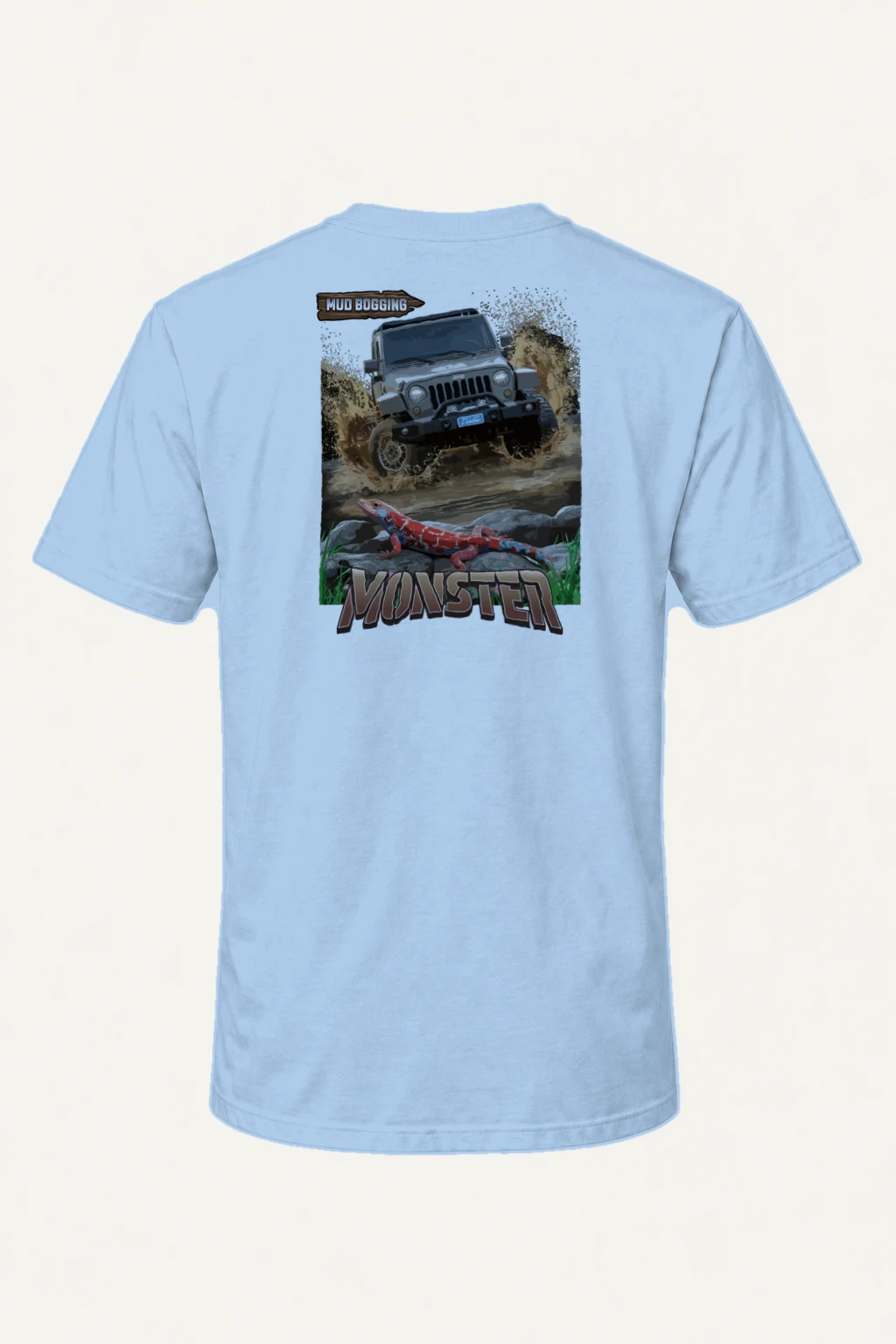 "Mud Bogging Monster" Heavyweight Unisex Crewneck T-shirt | Gildan 5000