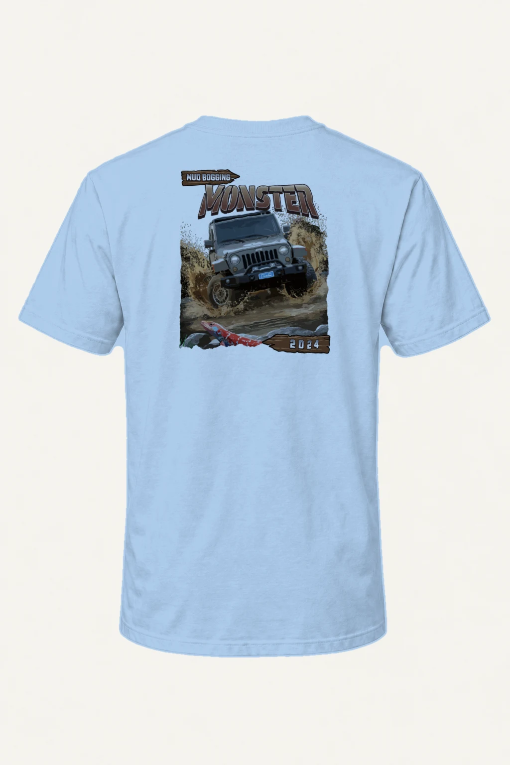 "Mud Bogging Monster" Heavyweight Unisex Crewneck T-shirt | Gildan 5000