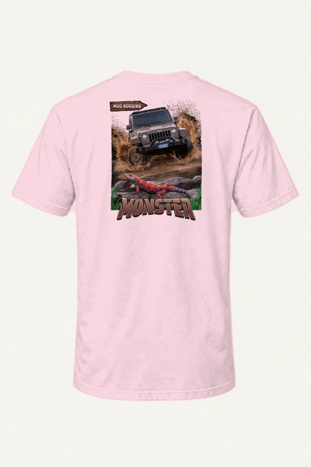 "Mud Bogging Monster" Heavyweight Unisex Crewneck T-shirt | Gildan 5000