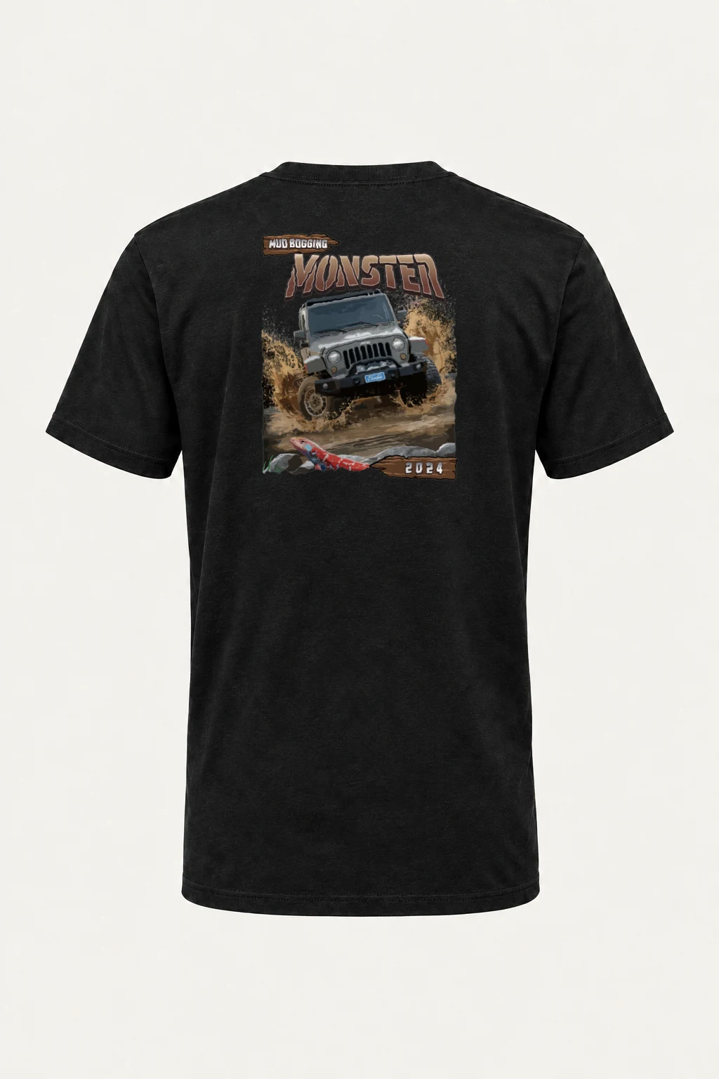 "Mud Bogging Monster" Heavyweight Unisex Crewneck T-shirt | Gildan 5000