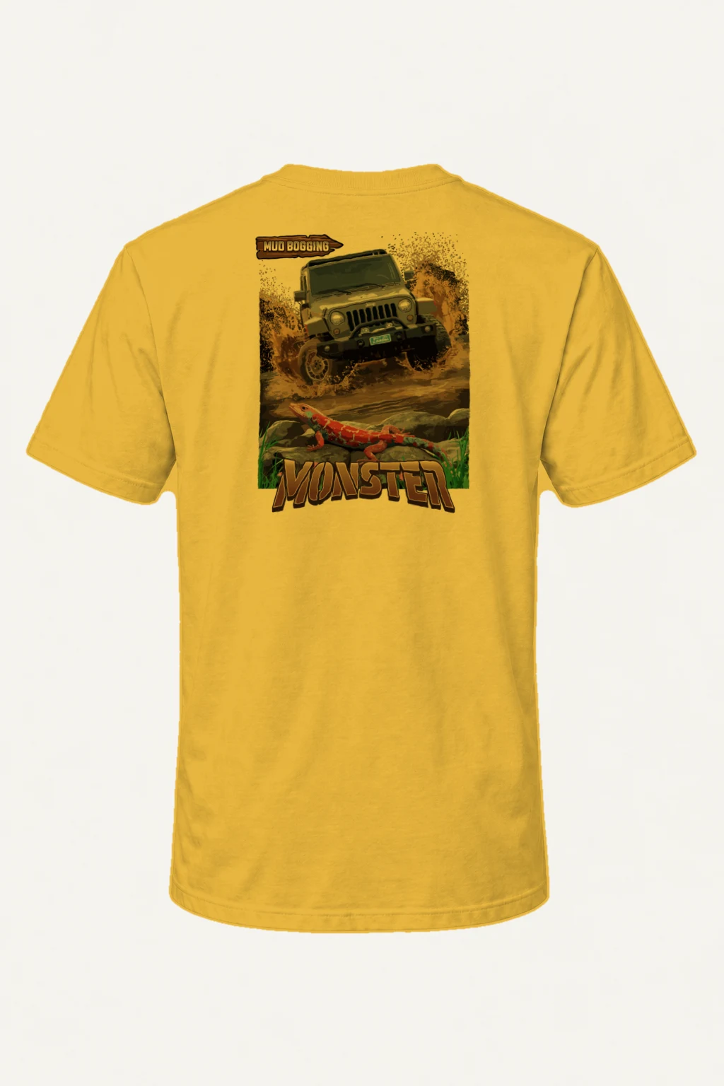 "Mud Bogging Monster" Heavyweight Unisex Crewneck T-shirt | Gildan 5000