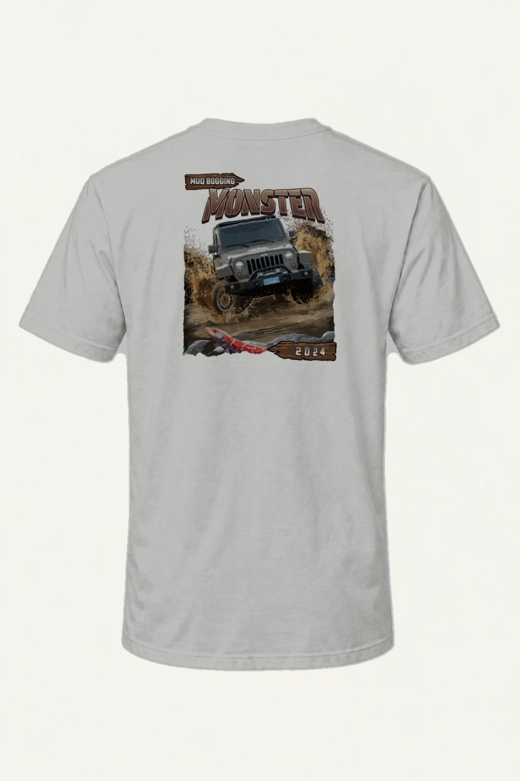 "Mud Bogging Monster" Heavyweight Unisex Crewneck T-shirt | Gildan 5000