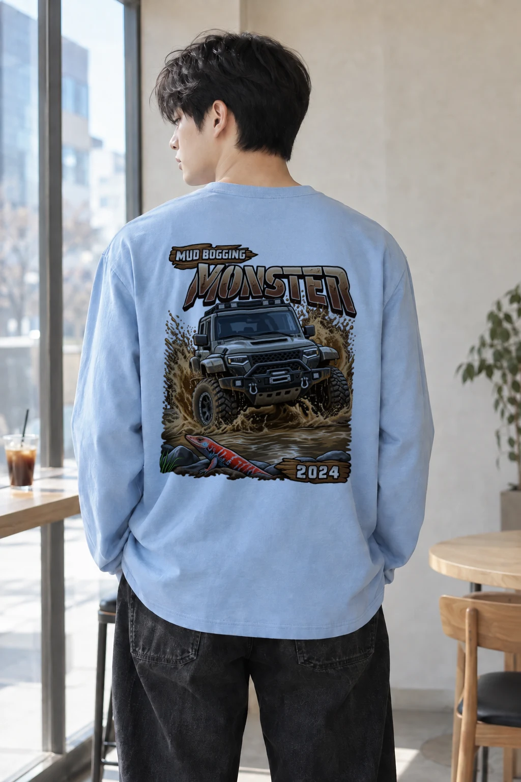 "Mud Bogging Monster" Unisex Longsleeve T-shirt | Gildan 2400