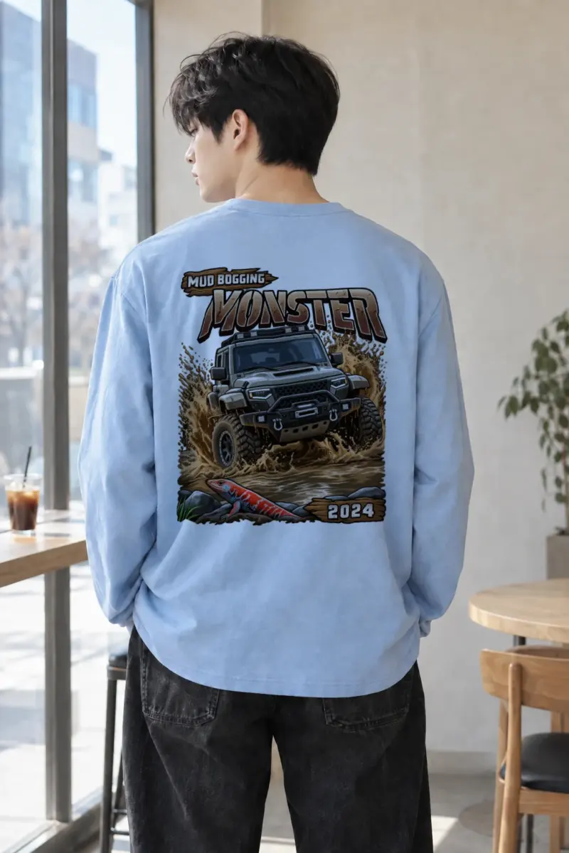 "Mud Bogging Monster" Unisex Longsleeve T-shirt | Gildan 2400