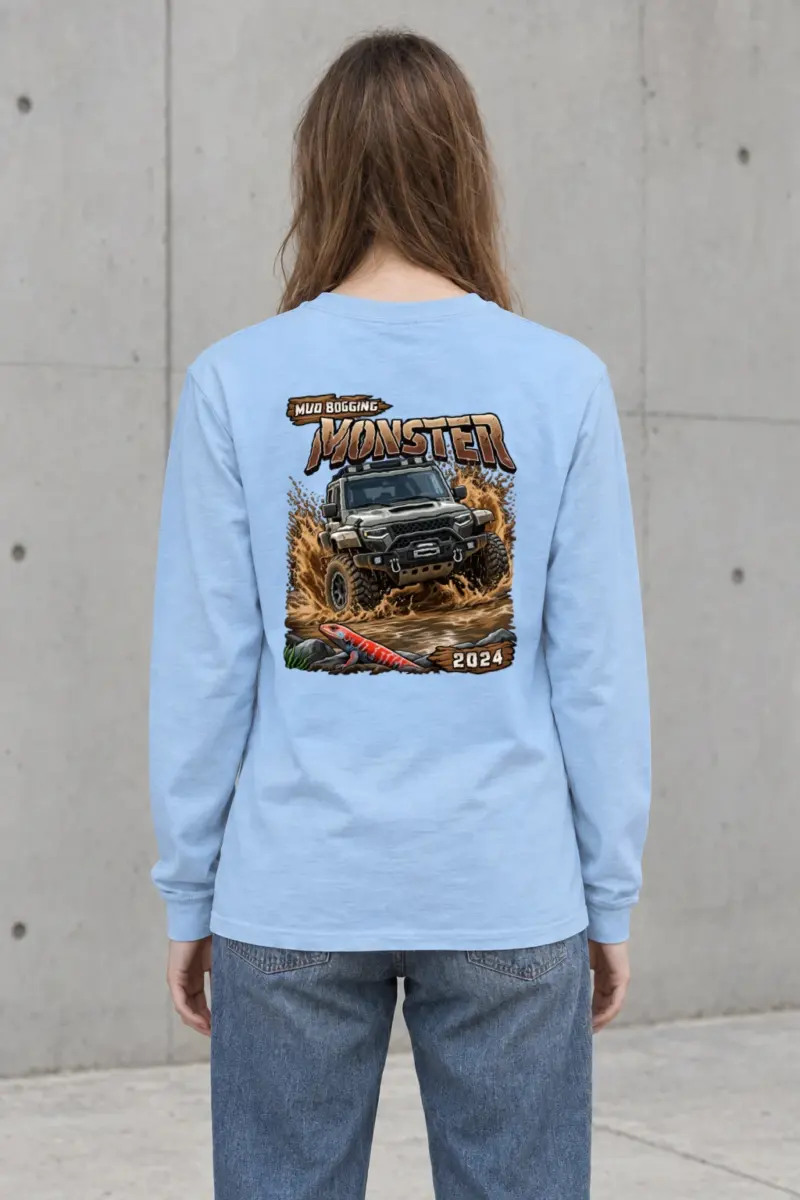 "Mud Bogging Monster" Unisex Longsleeve T-shirt