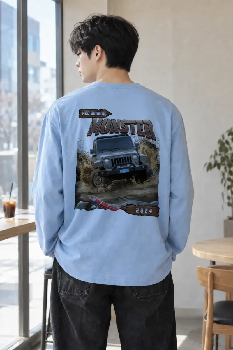 "Mud Bogging Monster" Unisex Longsleeve T-shirt | Gildan 2400